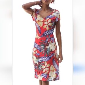 LASCANA Floral Tropical print Midi Dress size 6 NWT